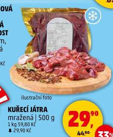 KUŘECÍ JÁTRA mražená, 500 g