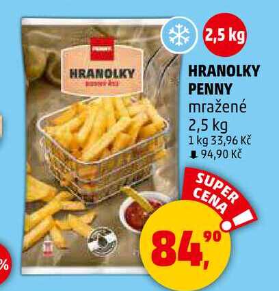 HRANOLKY PENNY mražené, 2,5 kg