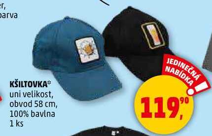 KŠILTOVKA uni velikost, obvod 58 cm, 1 ks