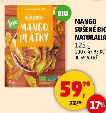 MANGO SUŠENÉ BIO NATURALIA, 125 g 