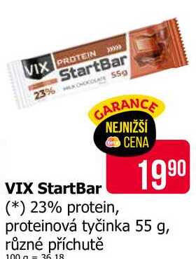 VIX StartBarprotein, proteinová tyčinka 55 g, různé příchutě