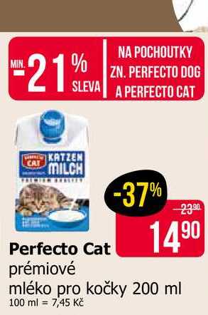 Perfecto Cat prémiové mléko pro kočky 200 ml 