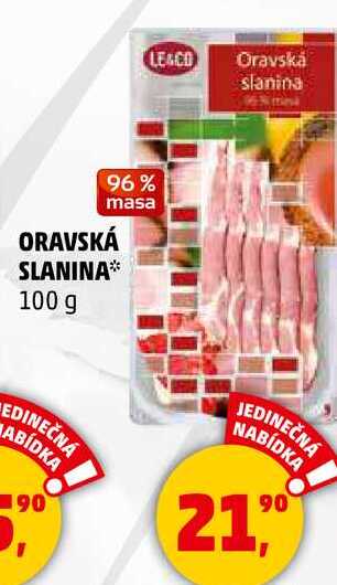 Le & Co Oravská slanina, 100 g