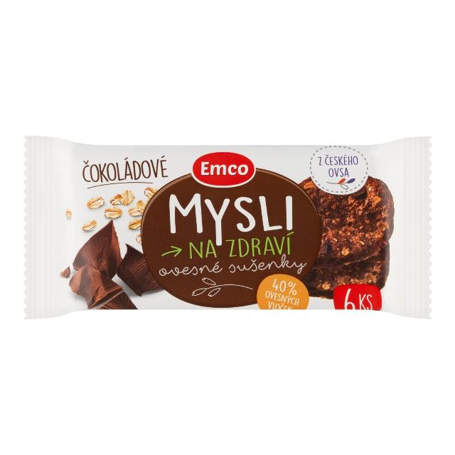 Emco Mysli na zdraví Ovesné sušenky čokoládové