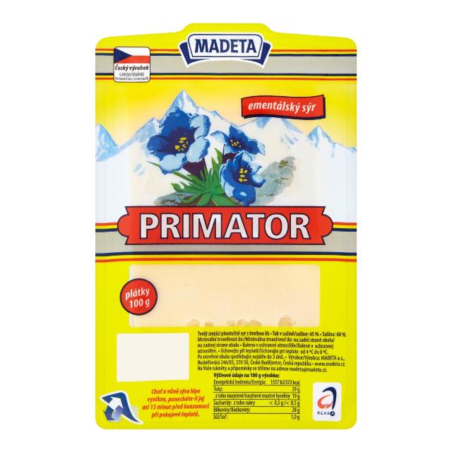 Madeta Primátor 45% plátky