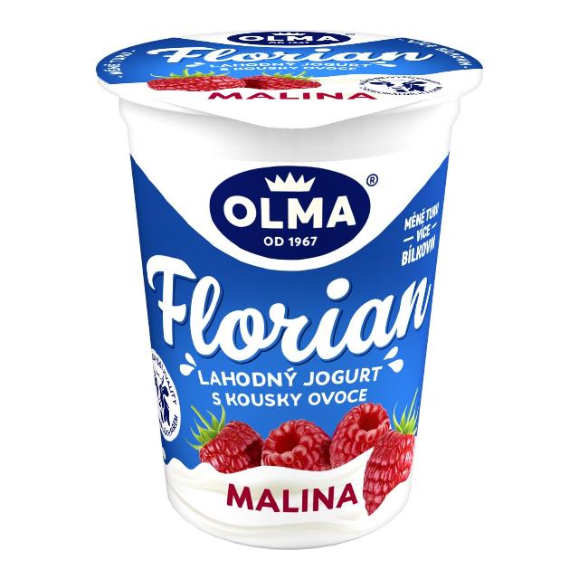 Olma Florian jogurt s kousky ovoce malina
