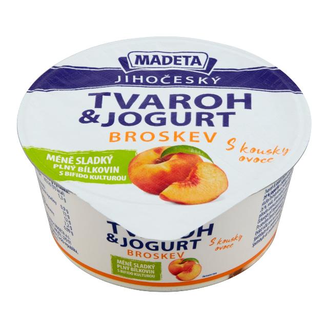 Madeta Jihočeský Tvaroh&jogurt broskev