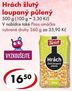 Hrách žlutý loupaný půlený, 500 g 