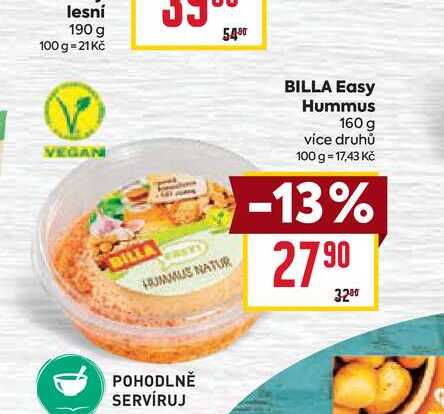 BILLA Easy Hummus 160 g 
