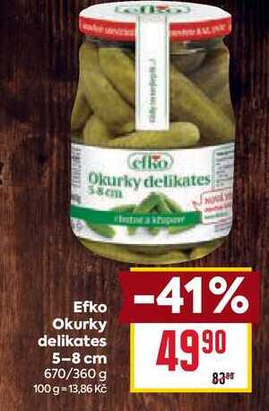 Efko Okurky delikates 5-8 cm 670/360 g