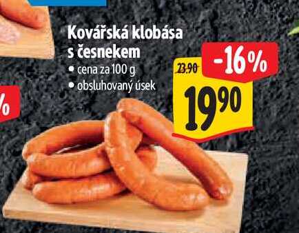 Kovářská klobása s česnekem  100 g