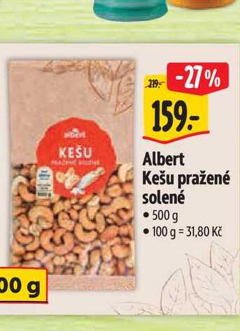  Albert Kešu pražené solené 500 g  