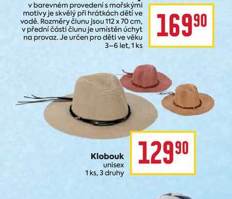 Klobouk unisex 1 ks, 3 druhy 