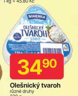 BOHEMILK Olešnický tvaroh různé druhy 