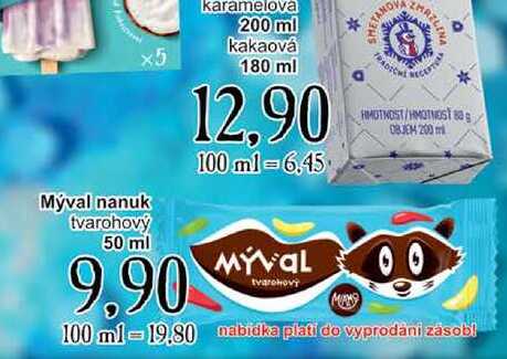 Mýval nanuk tvarohový 50 ml