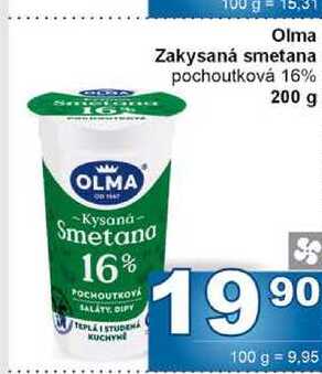 Olma Zakysaná smetana pochoutková 16% 200 g