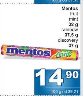 Mentos fruit mint 38 g