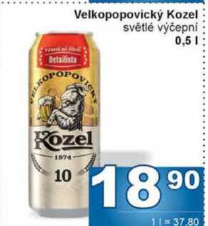 Velkopopovický Kozel světlé výčepní 0,5l
