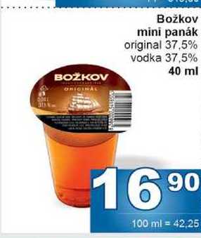 Božkov mini panák original 37,5% 40ml