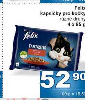 Felix kapsičky pro kočky různé druhy 4 x 85 g