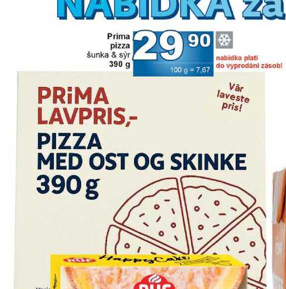 Prima pizza šunka & sýr 390 g