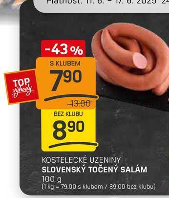 SLOVENSKÝ TOČENÝ SALÁM 100 g 