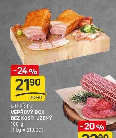 VEPŘOVÝ BOK BEZ KOSTI UZENÝ 100 g