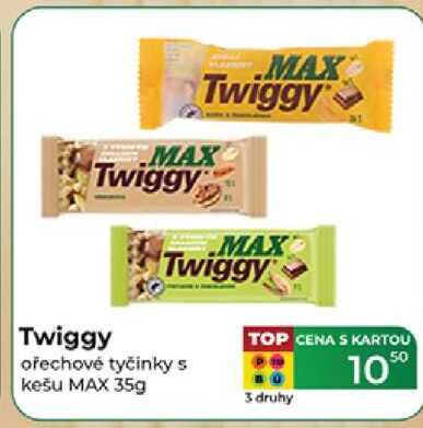 Twiggy ořechové tyčinky s kešu MAX 35g 
