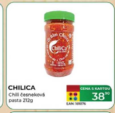 CHILICA Chili česneková pasta 212g 