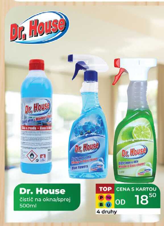 Dr. House čistič na okna/sprej 500ml