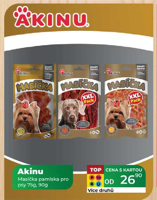 Akinu Masíčka pamlska pro psy 75g, 90g 