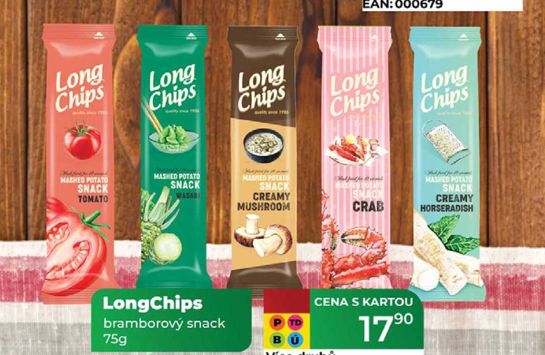 LongChips bramborový snack 75g 