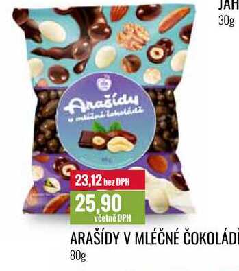 ARAŠÍDY V MLÉČNÉ ČOKOLÁDÍ 80g 