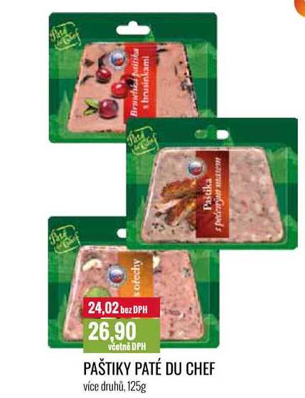 PAŠTIKY PATÉ DU CHEF 125g 
