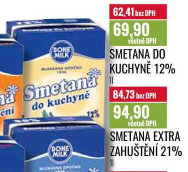 SMETANA DO KUCHYNĚ 12% 1l