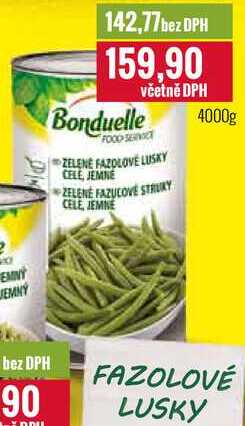 Bonduelle fazolové lusky 4000g