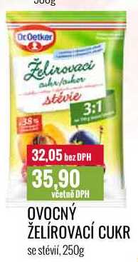 OVOCNÝ ŽELÍROVACÍ CUKR se stévií, 250g 