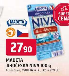 MADETA JIHOČESKÁ NIVA 100 g 45% tuku