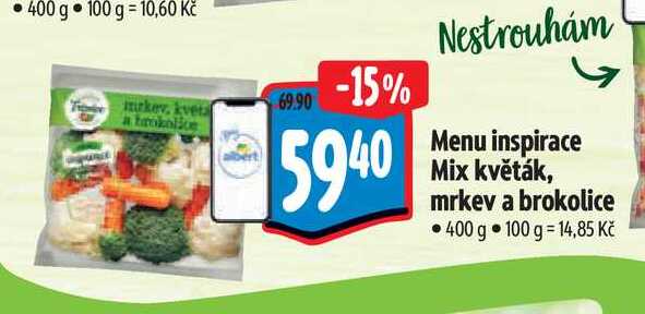  Menu inspirace Mix květák, mrkev a brokolice 400 g 