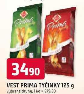 VEST PRIMA TYČINKY 125 g 