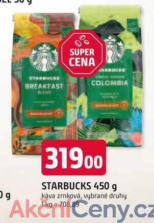 STARBUCKS 450 g káva zrnková, vybrané druhy 