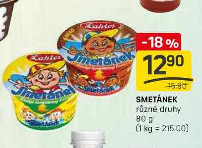 SMETÁNEK různé druhy 80 g
