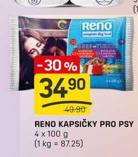 RENO KAPSIČKY PRO PSY 4 x 100 g