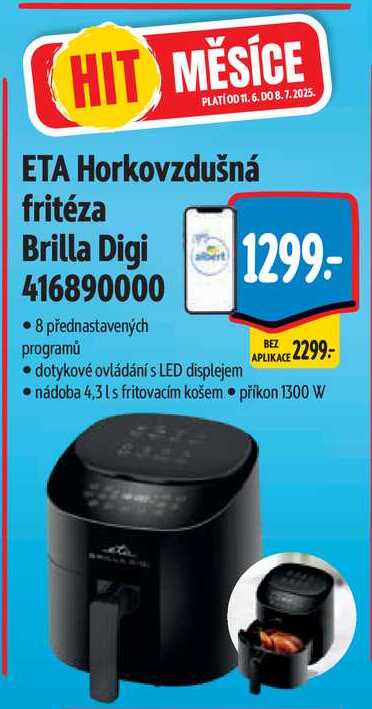 ETA Horkovzdušná fritéza Brilla Digi 416890000 