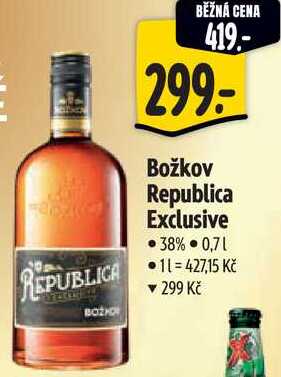 Božkov Republica Exclusive, 0,7 l