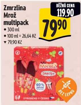 Zmrzlina Mrož multipack, 300 ml
