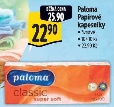 Paloma Papírové kapesníky, 10x 10 ks 