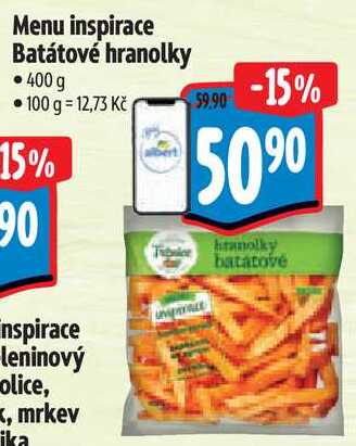 Menu inspirace Batátové hranolky, 400 g