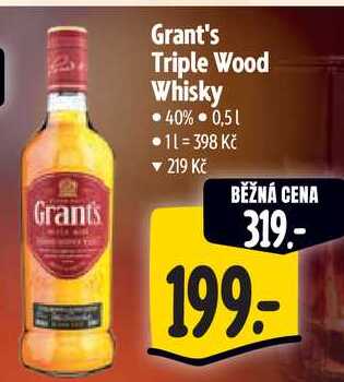 Grant's Triple Wood Whisky, 0,5 l
