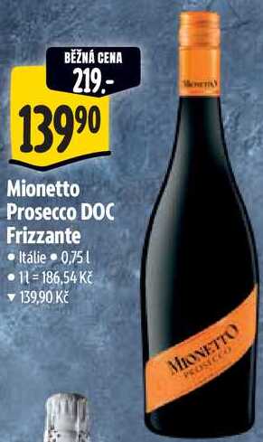 Mionetto Prosecco DOC Frizzante, 0,75 l